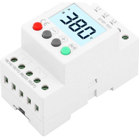 Dreiphasen-wechselstrom-phasenschutzschalter 380 V Mit Lcd-anzeige, Überspannungs-/unterspannungs-/sequenz-/phasenausfallüberwachung Für Aufzugs-/klimaanlagenmotoren