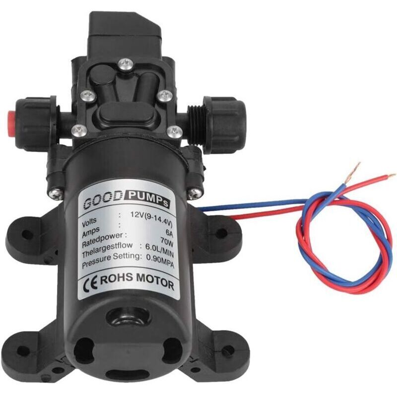 12v 70w Selbstansaugende Tauchmembranpumpe – Fördermenge 4-6l/min – Druck 0,9 Mpa – Für Wohnmobile, Boote Und Gärten