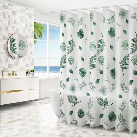 Minimalistischer Duschvorhang Mit Ästhetischem Porträtmotiv – Abstraktes Frauendesign – Wasserabweisendes Material – Inkl. 12 Haken – Wohnaccessoires