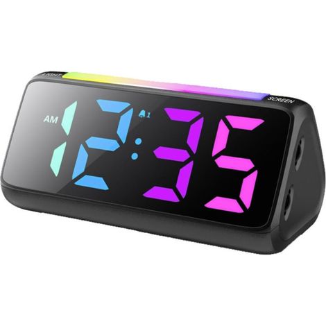 Digitaler Kinderwecker Mit Licht – Farbiges Led-display, Einstellbare Helligkeit, Usb-ladeanschluss – Ein Lustiger Und Geeigneter Wecker Fürs Kinderzimmer