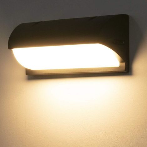 18-w-led-außenwandleuchte – Warmweiß 3000 K – Wasserdicht Nach Ip65 – Aluminium Mit Acrylglasschirm – Erfassungswinkel 120° Bis 8 M