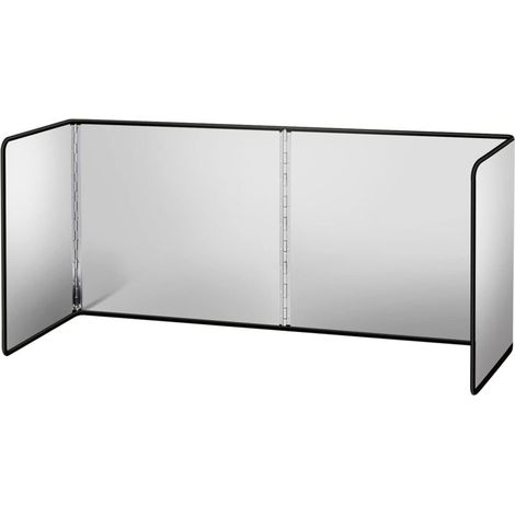 Klappbarer Spritzschutz 60 X 40 Cm – Hochtemperaturverzinktes Blech – Abnehmbarer Schwarzer Rand – Leicht Zu Reinigen