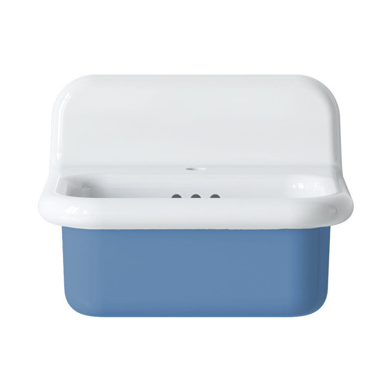 Retro-waschbecken Aus Keramik, 50 Cm – True Colors Lite – Kleines Format – Pastellblau
