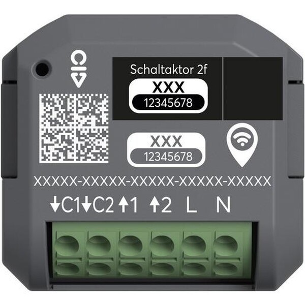 Busch-jaeger Schaltaktor 2-fach 230 V Ac Free@home Wireless (62821 U-wl), 2cka006710a0056