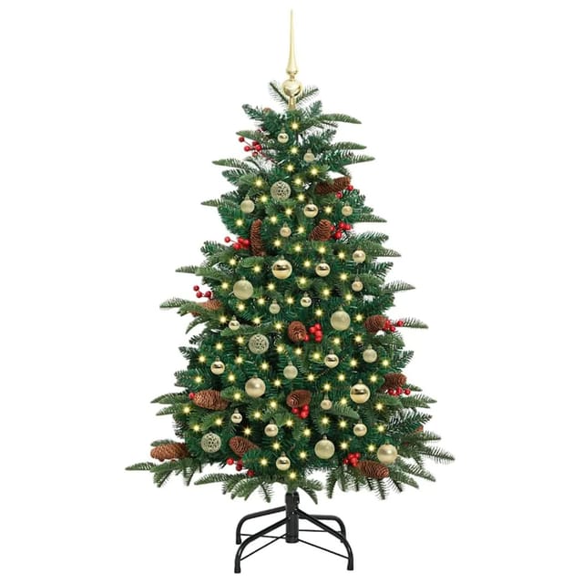 vidaXL Künstlicher Weihnachtsbaum mit 150 LEDs mit Ständer Grün 150 cm 3395545