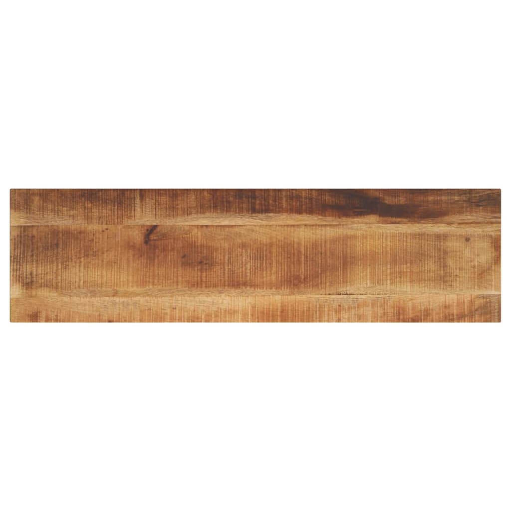 Tischplatte 100x20x3,8 Cm Rechteckig Raues Massivholz Mango
