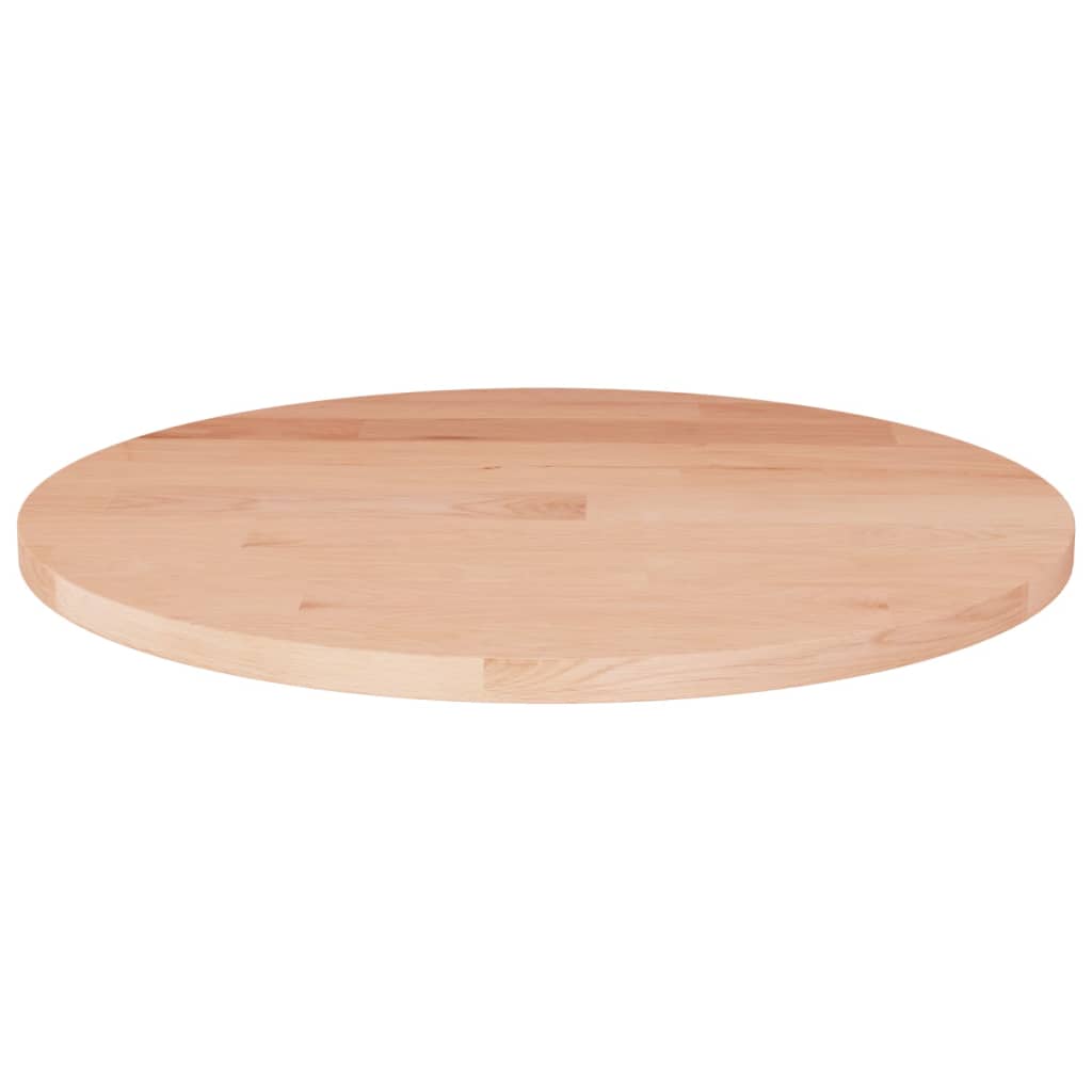 Runde Tischplatte Ø50x1,5 Cm Unbehandeltes Massivholz Eiche