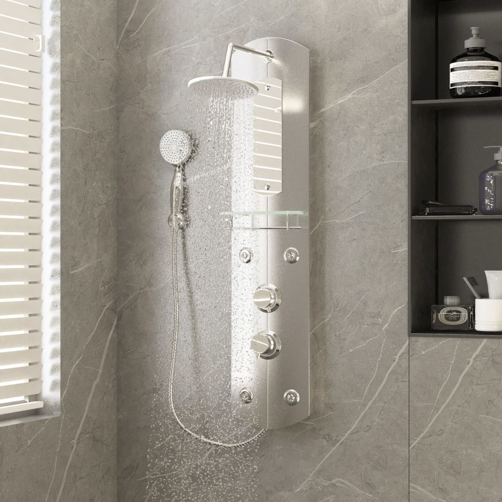 Duschpaneel 25x43x110 Cm Silber