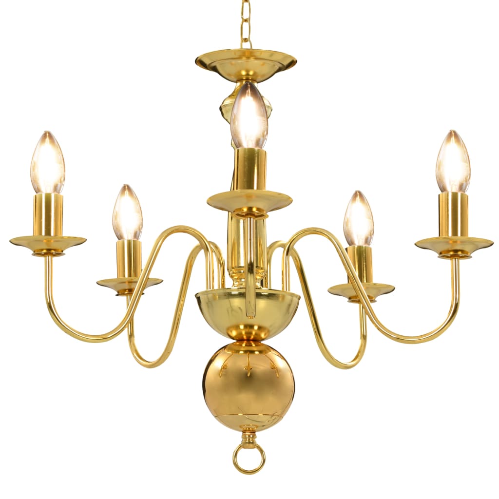Kronleuchter Golden 5 X E14-glühbirnen