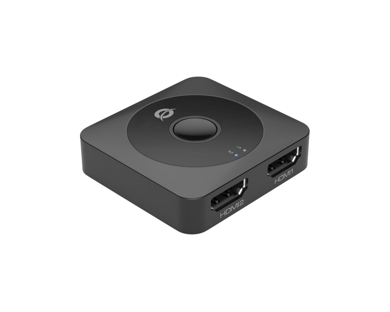 Conceptronic Selene01b Bidirektionaler Hdmi 2.0 Umschalter Mit 2 Anschlüssen, 4k60hz