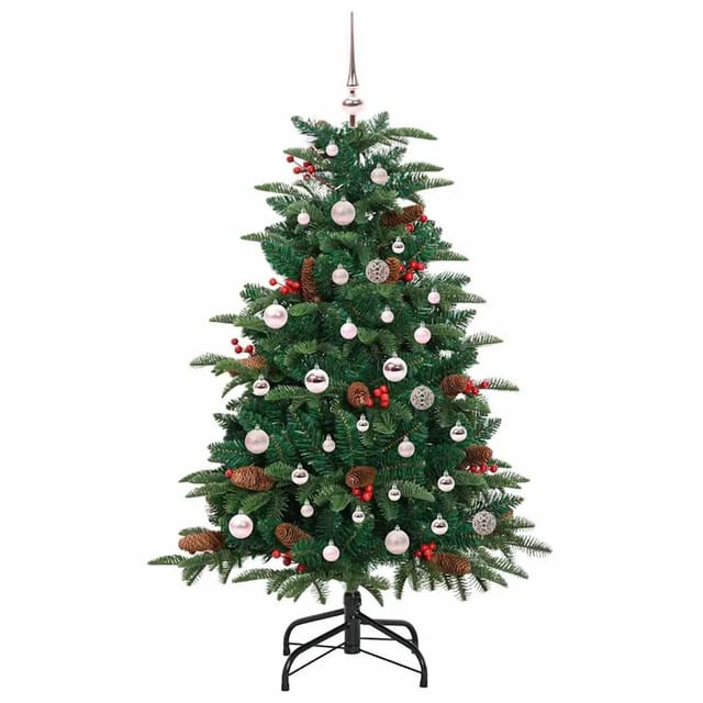 vidaXL Künstlicher Weihnachtsbaum mit 150 LEDs mit Ständer Grün 150 cm 3395543