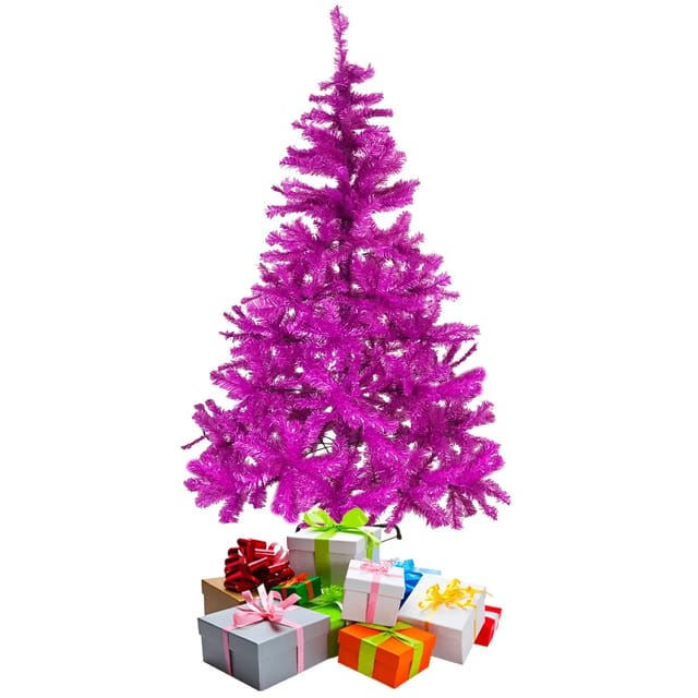 Mojawo Weihnachtsbaum Künstlicher Tannenbaum Lila Pink 180 cm Christbaum inkl Ständer
