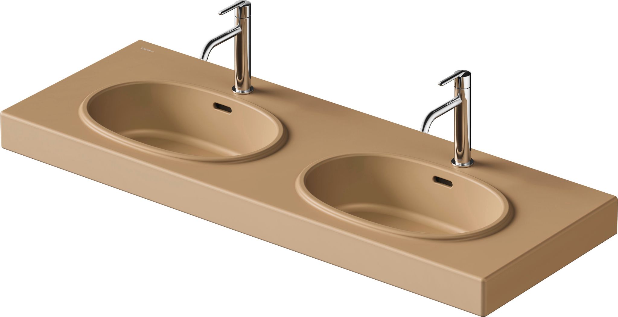 Duravit Balcoon Doppelwaschtisch, 2 Hahnlöcher, Mit Überlauf,
