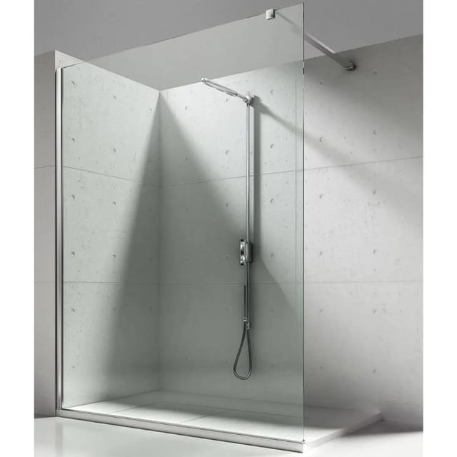 Aloni Walk In Dusche Begehbare Duschwand Glas Duschabtrennung Duschtrennwand Glaswand mit NANO-Beschichtung BxH 900x2000 mm