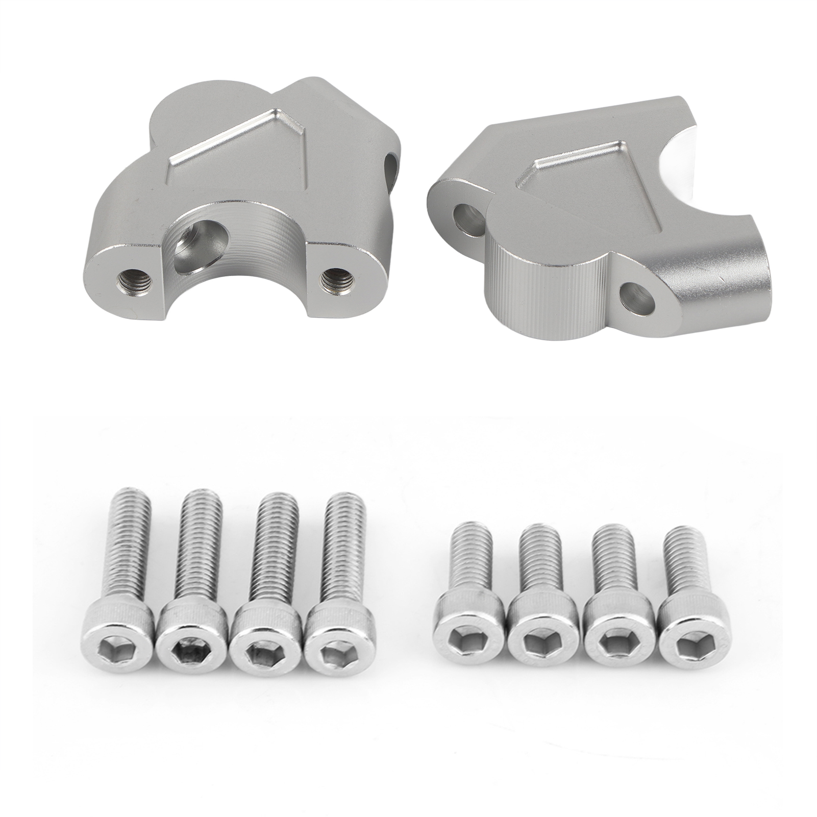 Zaicoler Motorrad-lenkererhöhungs-klemmadapter Für R1200gs Lc Adv 14-18, Hochfeste Aluminiumlegierung, 30 Mm Erhöhung, Für Motorradbegeisterte (silber)