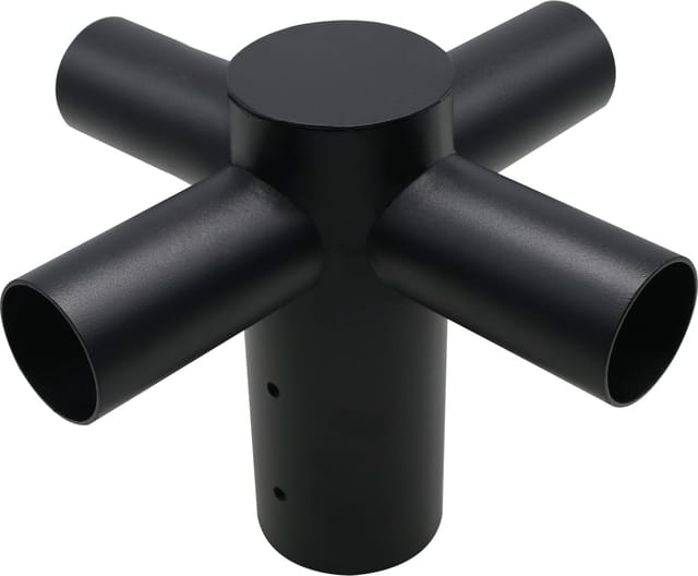 ENOVALITE Straßenleuchten Adapter 4-Fach 80 zu 60mm Schwarz Fix