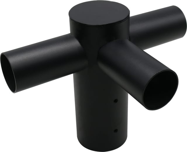 ENOVALITE Straßenleuchten Adapter 3-Fach 80 zu 60mm Schwarz Fix