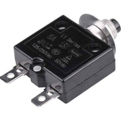 5-a-thermoschutzschalter Mit Rückstellfunktion – Überlastschutz – 50 V Dc, 125–250 V Ac – Manuelle Rückstellung