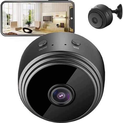Mini-wlan-überwachungskamera (hd 1080p) Für Den Innen- Und Außenbereich, 150°-sichtfeld, Bewegungserkennung, Nachtsicht