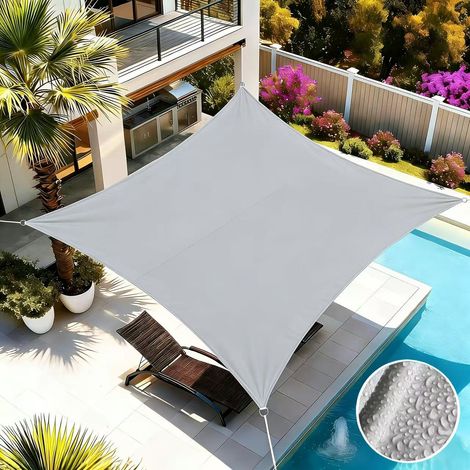 Wasserdichte Plane Und Sonnenschutz - 34 M, 98% Uv-schutz, Wärmeisolierende Markise Für Terrasse, Faltbare, Regendichte Markise, Beige.