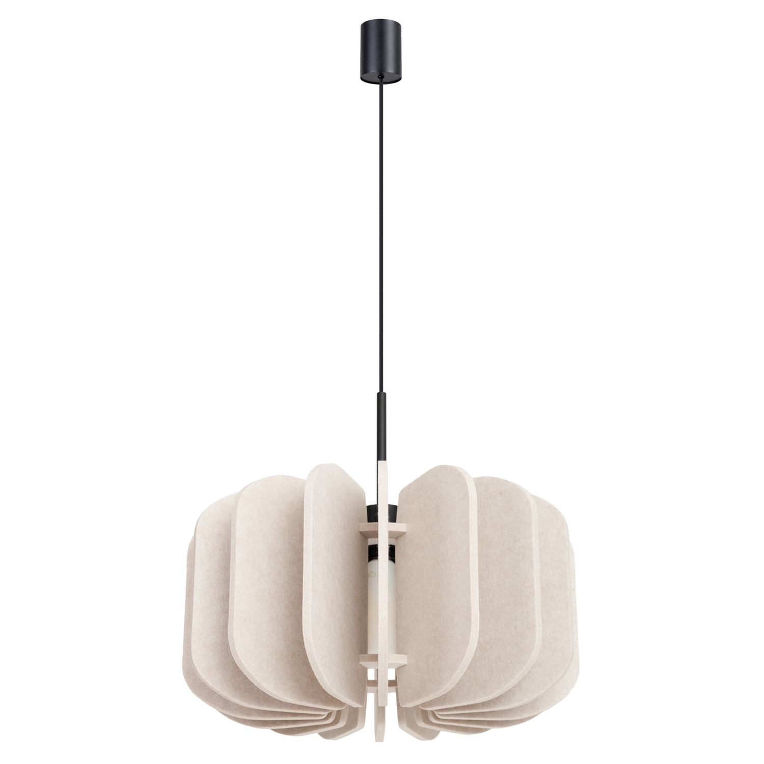 Hängelampe Mula Beige/schwarz 1xe27 45cm Stahl Sollux