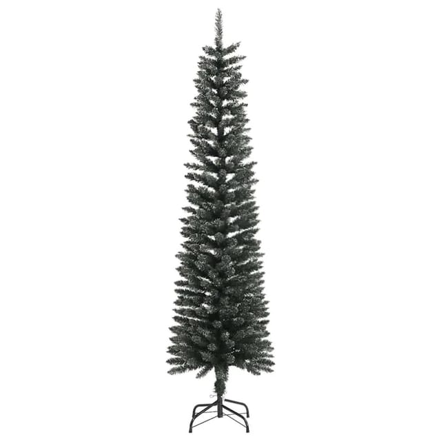 vidaXL Künstlicher Weihnachtsbaum mit Ständer Schlank Grün 180 cm PVC 345185
