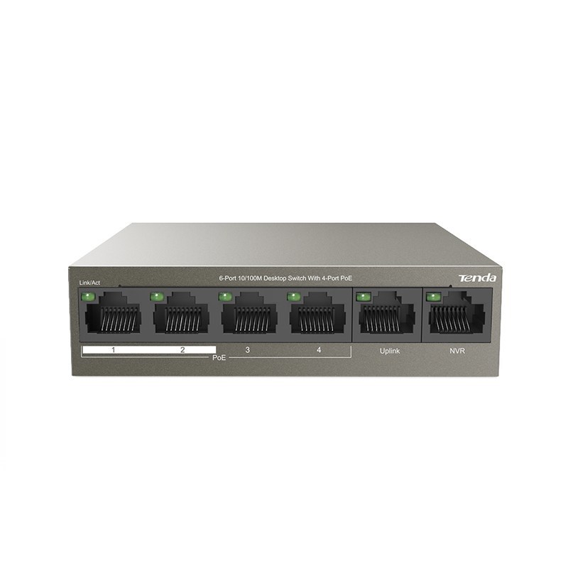 Tenda Switch 6-port Fe Tef1106p-4-63w 58w (4x Poe) (tef1106p-4-63w)