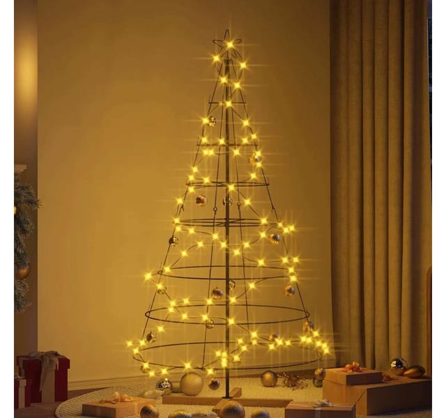 vidaXL Weihnachts-Tannenzapfenbaum mit Ständer Schwarz 180 cm Stahl 42019161