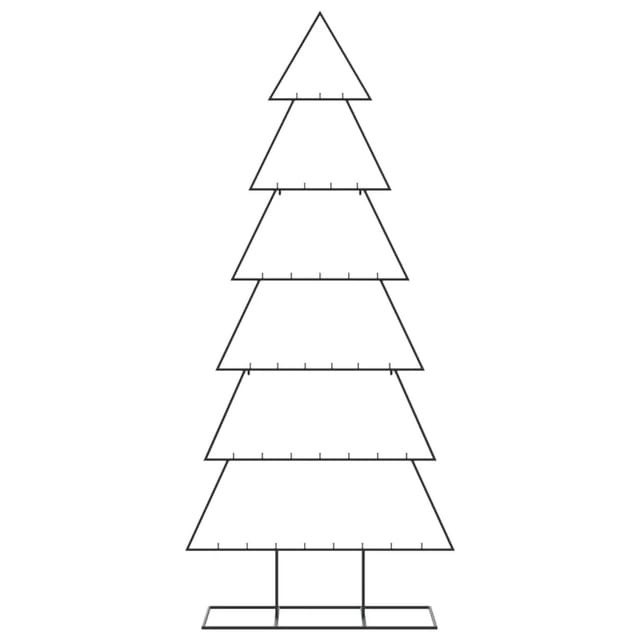 vidaXL Metall-Weihnachtsbaum für Dekorationen Schwarz 180 cm 4018952