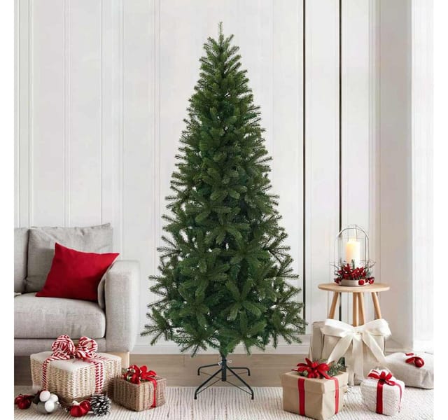 vidaXL Künstlicher Weihnachtsbaum Grün 210 cm PVC & PE & Stahl 42018735