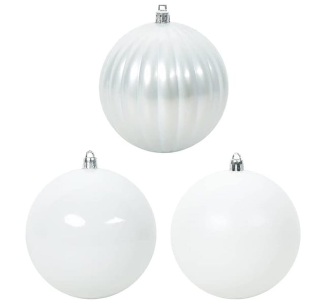 vidaXL Weihnachtskugel-Set 9-Tlg Weiß XL 42018866