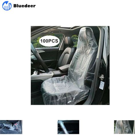 Packung Mit 100 Einweg-sitzbezügen – Transparente Kunststofffolie – Autositzschoner – Schnelle Und Einfache Montage – Thsinde