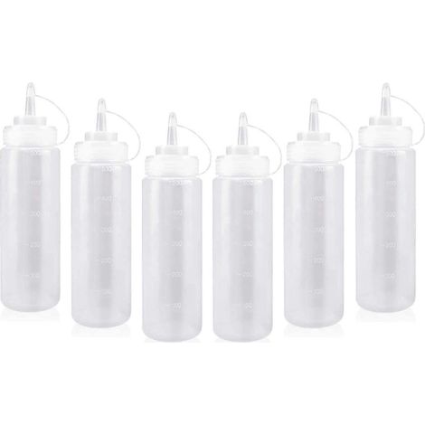 Set Mit 6 X 500-ml-saucenflaschen Mit Deckel, Gewürzflasche