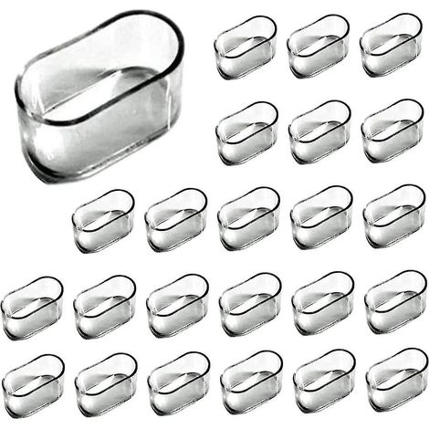 Ovale Silikongleiter Für Möbel- Und Tischbeine, Kratzschutz Für Böden, 15 X 30 Mm, 30er-packung