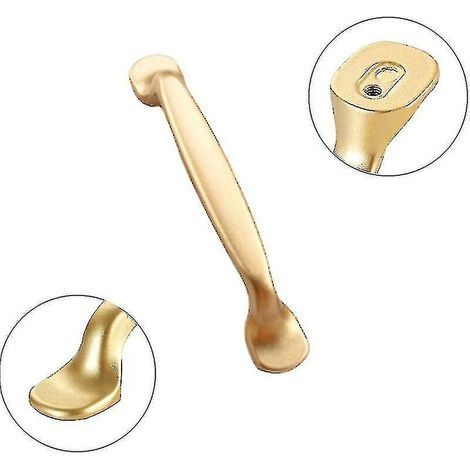 Set Mit 12 Goldenen Griffen Für Küchenmöbel, Schubladen Und Schlafzimmerschranktüren.