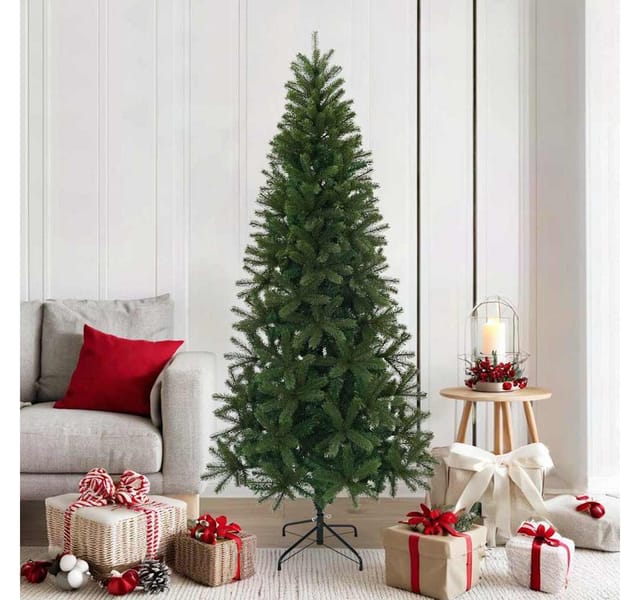 vidaXL Künstlicher Weihnachtsbaum Grün 180 cm PVC & PE & Stahl 42018734