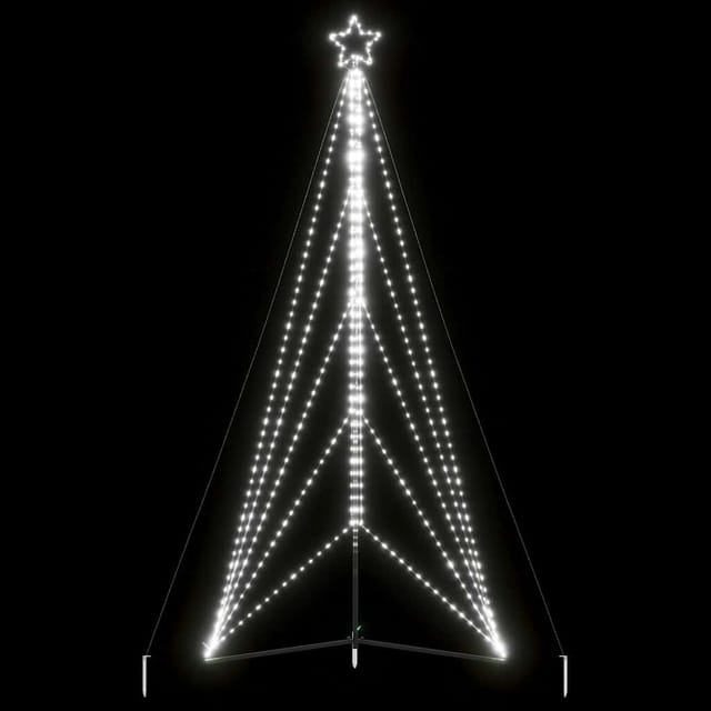 vidaXL LED Weihnachtsbaum 615 LEDs Kaltweiß 404,5 cm 4016421