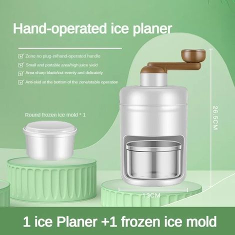 Elektrischer Eiscrusher Mit Zwei Klingen (200 Ml), Professioneller Slush-eis-grinder Mit Kostenloser Auffangschale Für Selbstgemachte Frozen Drinks