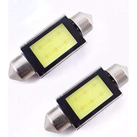 Stück Weiße Xenon 36mm Auto Cob Led Kennzeichenbeleuchtung 6418 C5w 4w Led-lampen 12v, Kfz-scheinwerfer Blinker Bremslicht Rückfahrlicht (weiß)