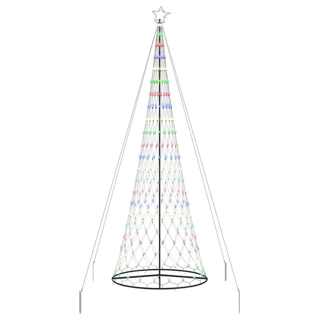 vidaXL LED Weihnachtsbaum Mehrfarbig 138,5 x 138,5 x 399 cm Metall 42018794