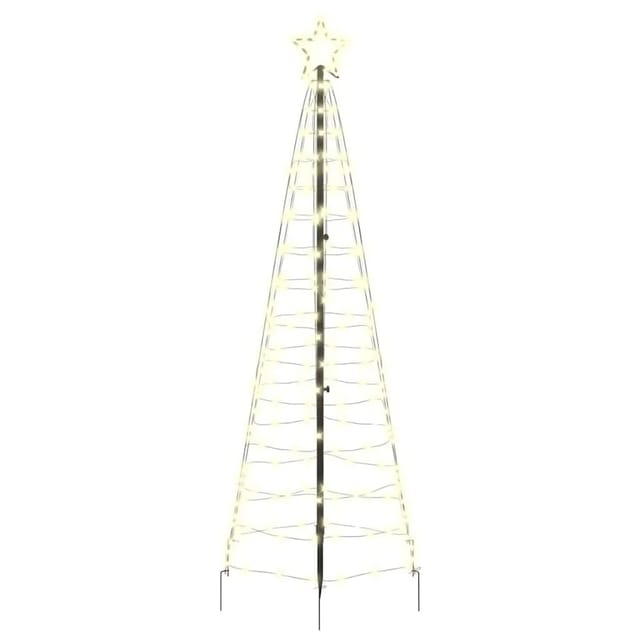 vidaXL LED Weihnachtsbaum mit Erdspießen Warmweiß 250 cm Eisen 42018749