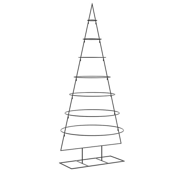 vidaXL Metall-Weihnachtsbaum für Dekorationen Schwarz 180 cm 4018949