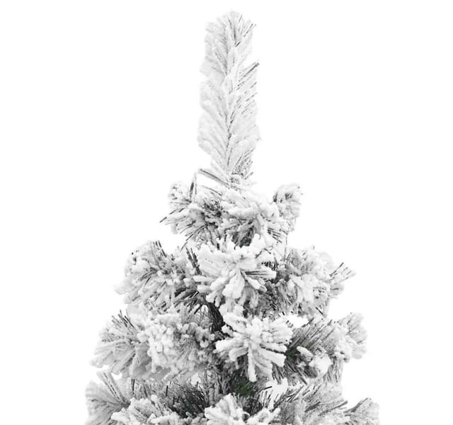 vidaXL Künstlicher Weihnachtsbaum Schlank mit Schnee Grün 180 cm PVC 320954