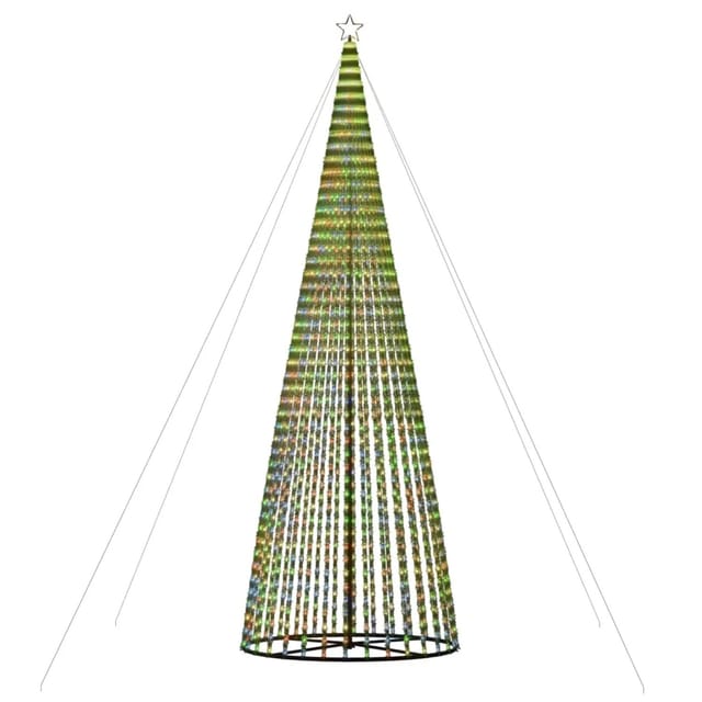 vidaXL LED Weihnachtsbaum 1544 LEDs Mehrfarbig 500 cm 358075