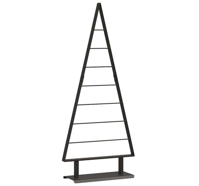 vidaXL Metall Weihnachtsbaum mit Ständer Schwarz 125 cm Stahl 42019171