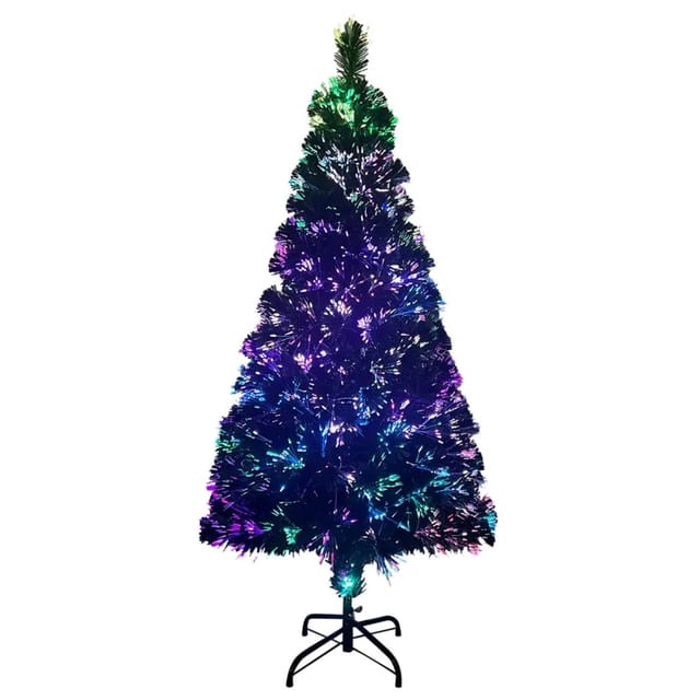 vidaXL Künstlicher Weihnachtsbaum mit Ständer Grün 150 cm Glasfaser 321027