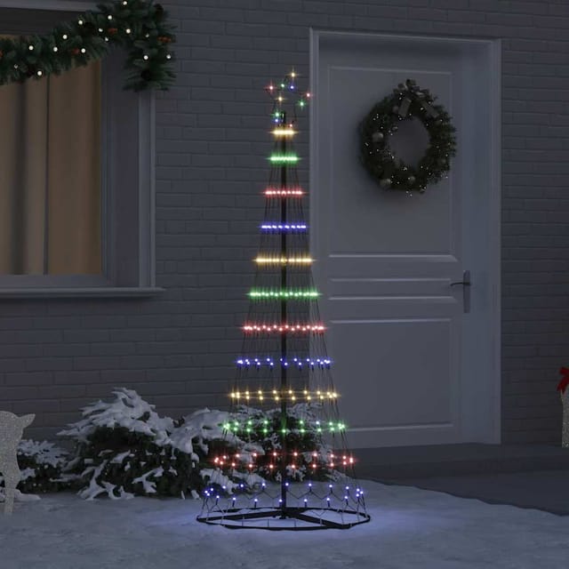 vidaXL LED Weihnachtsbaum Mehrfarbig 71 x 71 x 184,5 cm Metall 42018782