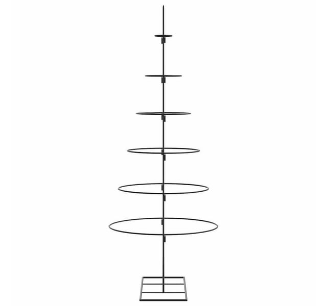 vidaXL Metall-Weihnachtsbaum für Dekorationen Schwarz 150 cm 4018948