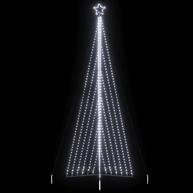 vidaXL LED Weihnachtsbaum 789 LEDs Kaltweiß 476 cm 4016445