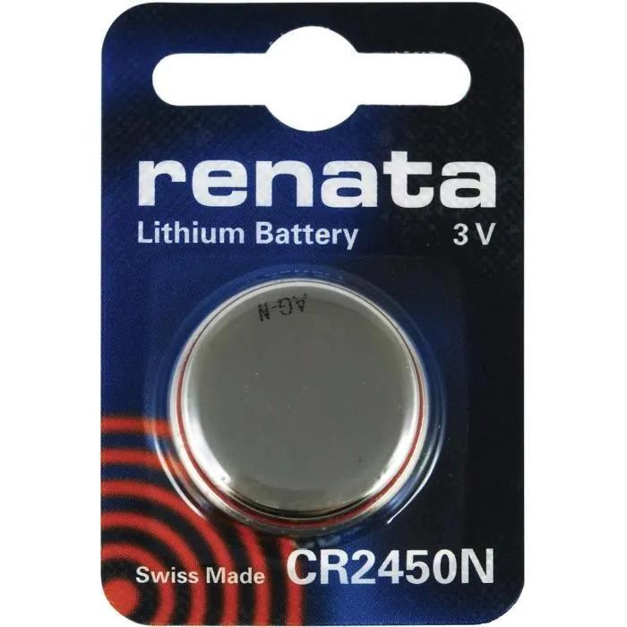 Knopfzelle Renata Cr2450n Silber 3 Volt 540 Mah